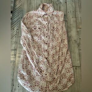 Ashley By 26 International Floral Blouse - Pink and Red